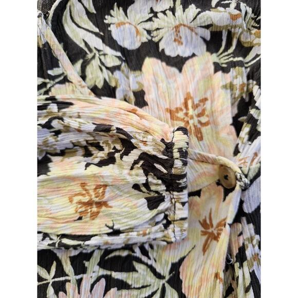 Billabong Lotta Love Wrap Dress Floral Flowers Women's Size M Tropical Beach - Picture 3 of 9